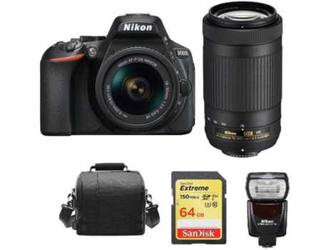 Kit 2 Objectivos y Accesorios NIKON D5600 (24.2 MP - CMOS - ISO: a 25600) | Worten.es