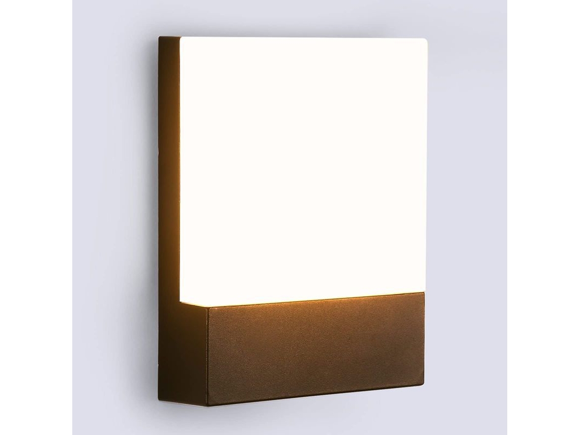 Aplique De Pared Exterior De 18 W, Resistente Al Agua Ip65, Led Blanco Cálido De 1800 Lúmenes Para Jardín, Puerta Y Hogar.