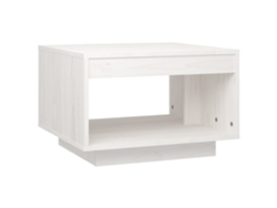 Maison Exclusive - Mesa De Centro De Madera Maciza De Pino Blanco 50x50x33,5 Cm