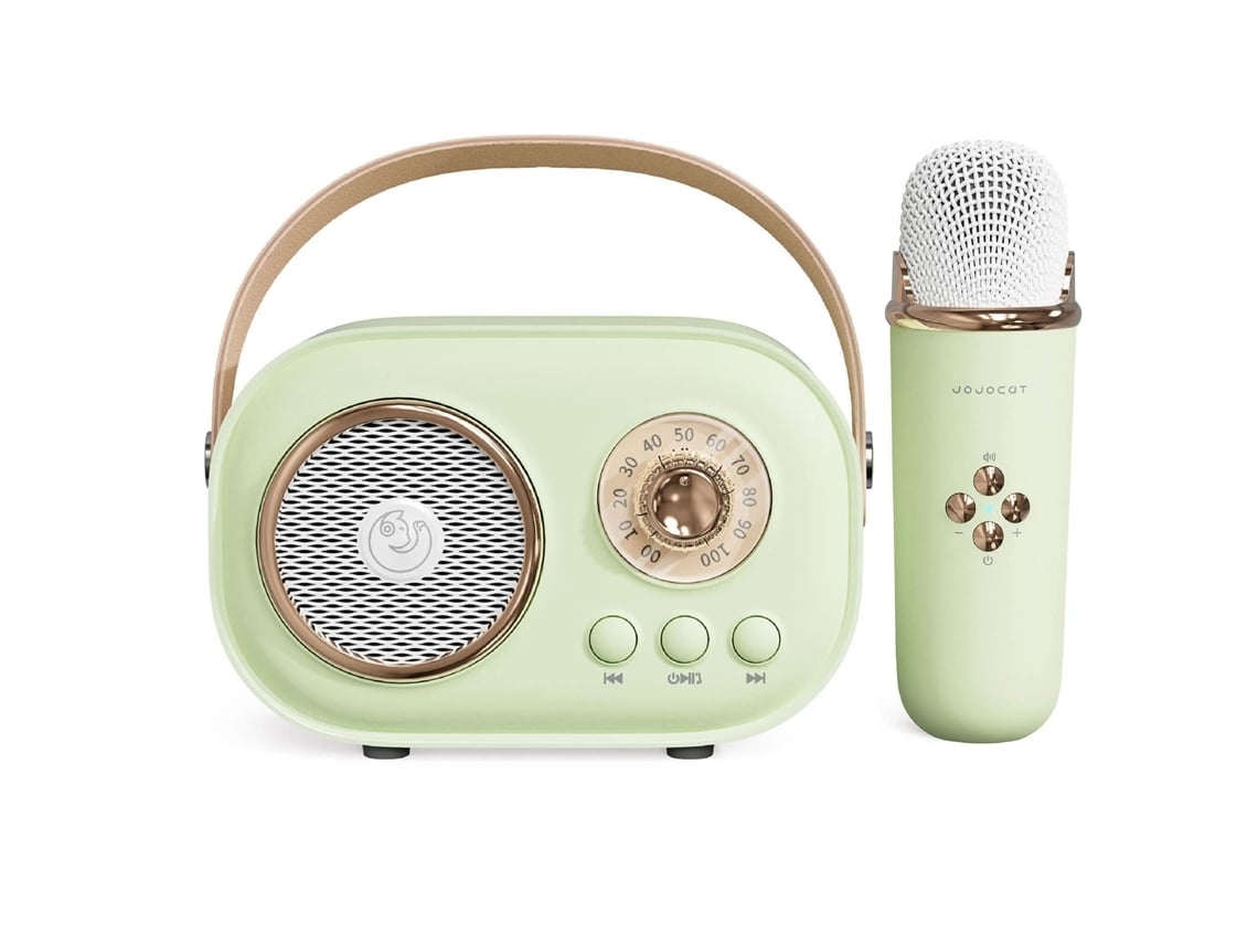 Mini máquina de karaoke Máquina de karaoke para niños y adultos Karaoke con micrófono Altavoz Bluetooth Portátil para uso doméstico Yemaesre