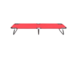 Tumbona | Tumbona De Exterior | Silla Plegable Acero Roja Wsd824241