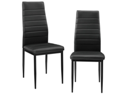 Conjunto 2 Cadeiras de Refeição [EN.CASA]  (Preto - PP - 96cm x 43cm x 52cm)