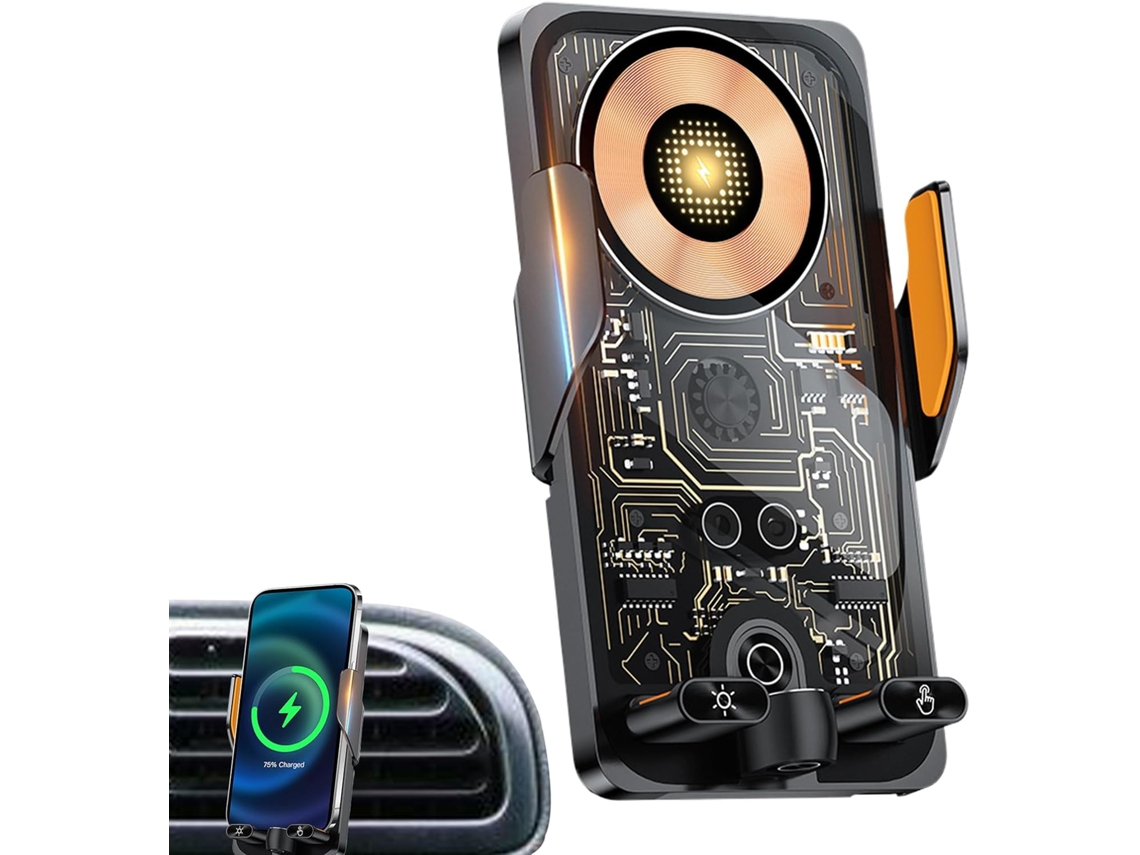 Soporte Ventilado Para Teléfono De Coche, Clip Para Cable De Carga, Rejilla De Ventilación