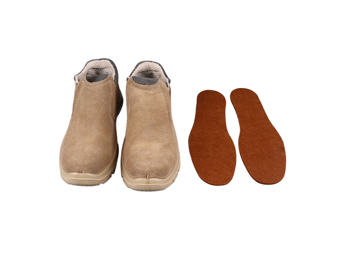 Botas de trabajo con punta de acero para hombre, de cuero, antigolpes, antiperforación, antideslizantes, de seguridad.