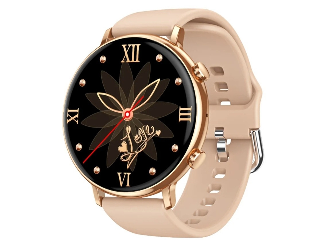 Reloj inteligente Yizhood para mujer con llamadas Bluetooth, monitorización deportiva, monitorización de salud y podómetro (rosa)