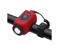 Luz de bicicleta Faro de conducción nocturna Bocina de carga USB Equipo de conducción de bicicleta de montaña a prueba de lluvia (rojo) IKIKSO