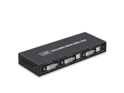 Conmutador Kvm Dvi 4k 2 En 1 Para Dos Ordenadores Y Teclado Usb Compartidos.