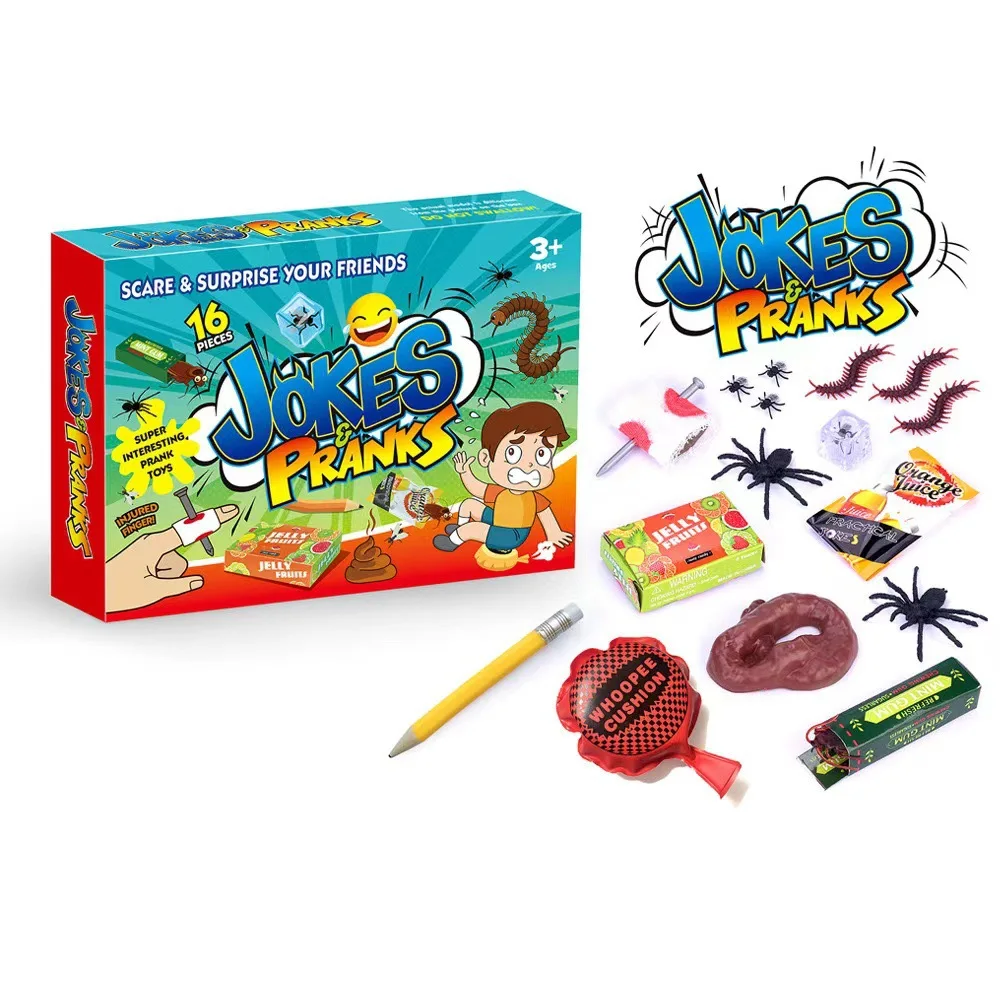 Kit de bromas y travesuras, regalo divertido y gracioso MDUG (azul)