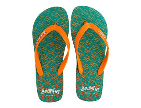 Bemevv01 Chanclas Naranja EU 43-44 Hombre BEACHY FEET