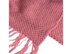 Manta Plaid Rosa Frambuesa Texturizado Con Flecos 180x220cm Denarla