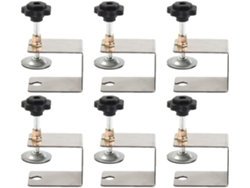 Clips De Fijación Acero Prensado En Frío Con Almohadillas Cuero Silicona Para Paquetes 1/2/4/6 Unidades.