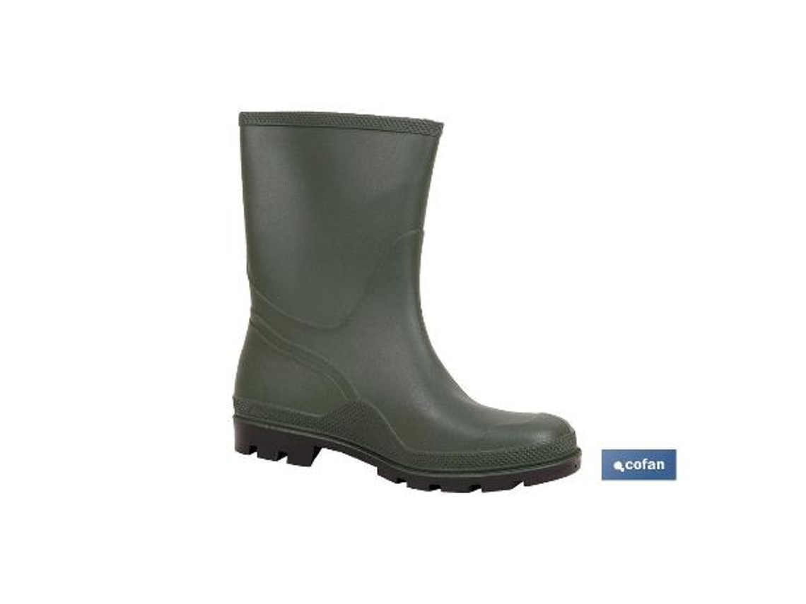 Bota pvc verde media caña talla 41