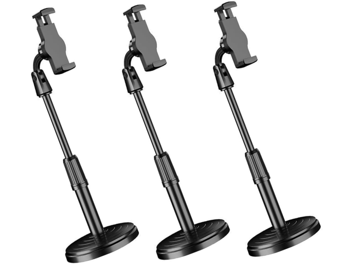 Juego De 3 Soportes Ajustables Para Teléfono Para Escritorio Con Base.