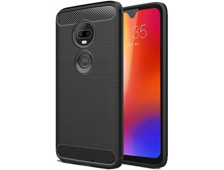 Carcasa Motorola G7 Plus Multi4you Gel TPU Carbono Negro