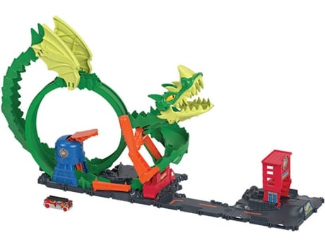 Coche HOT WHEELS Dragón con Camión Bomberos (Edad Mínima: 5 Años - 45,5 x 10 x 25,5 cm - Artículo Surtido)