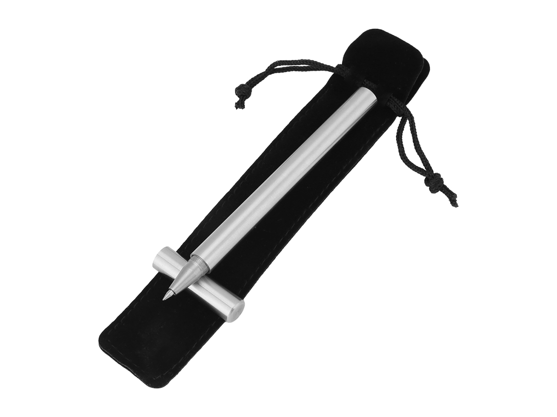 Bolígrafo De Bolígrafo De Bolsillo De Acero Inoxidable Hecho A Mano Con Tinta Negra Regalo Portátil