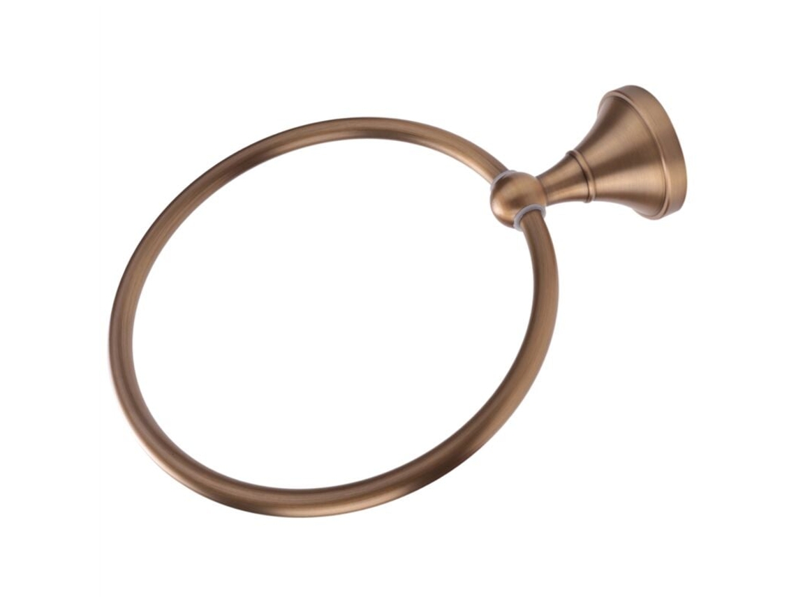 Toallero redondo de latón dorado antiguo, soporte para toallas de baño, accesorios de almacenamiento para cocina, Jortmrd