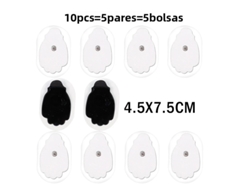 (10 Piezas, 4,5 X 7,5 Cm) Parche De Gel De Repuesto Autoadhesivo Para Terapia De Masajeador De Pulso Tens