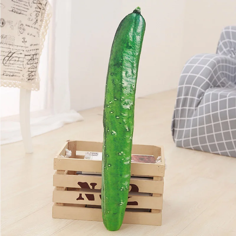 Peluche gigante y creativo de pepino realista, suave y esponjoso (simulación de 50 cm)
