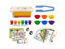Oso De Juguete Educativo Y Colorido Con Forma De Cono Y Taza Para El Aprendizaje De Las Matemáticas En Los Niños.