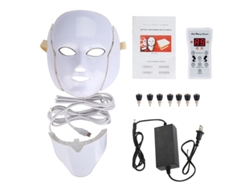 Mascarillas faciales y de cuello con iluminación LED, dispositivo antiacné, iluminador y rejuvenecedor de la piel.