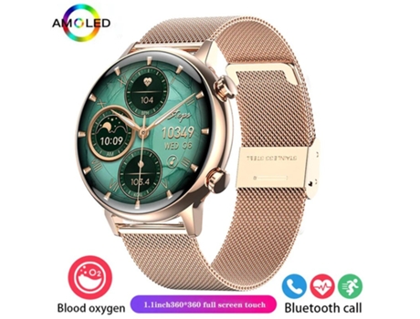 Reloj inteligente HK39 con llamada Bluetooth NFC para mujer, relojes con esfera personalizada, reloj inteligente deportivo con rastreador de activi...
