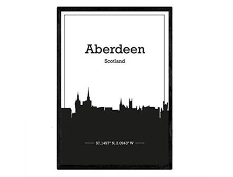Poster NACNIC Mapa de Aberdeen Escocia (A3)