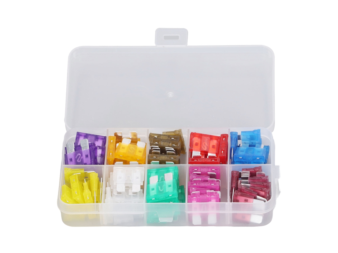 Kit De 80 Fusibles Automotrices De Tamaño Medio Para Coche Barco Rv Motocicleta