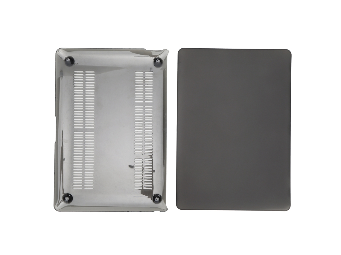 Capa Protetora Dura Abs Para Macbook Air Shell Case De Notebook Com Aberturas De Ventilação E Pé De Borracha Preta