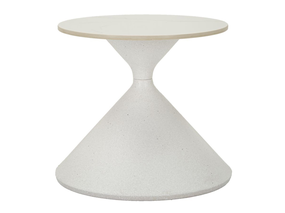 Mesita auxiliar blanca, Ø 42x40 cm
