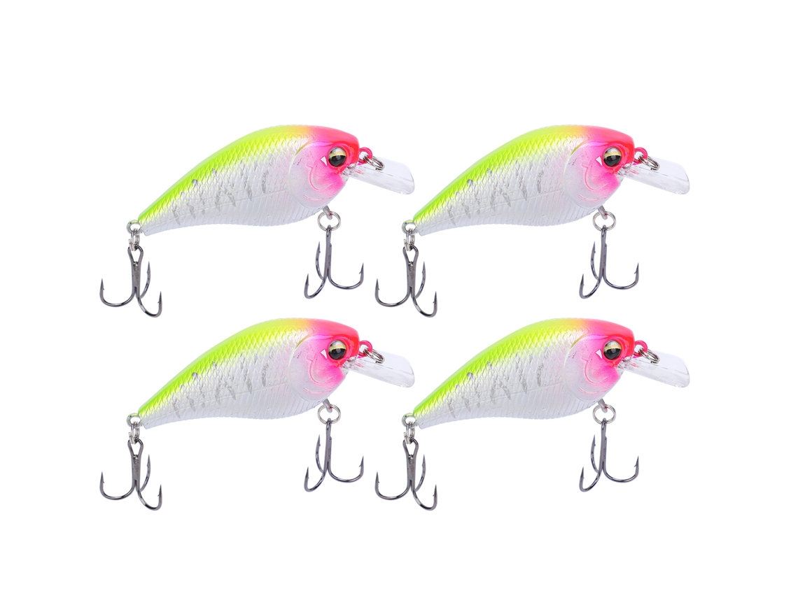 4 Señuelos Artificiales De Plástico Con Forma De Pez Pequeño Y Anzuelo Afilado, Accesorio De Pesca N.° 5, 7 Cm, 68 G