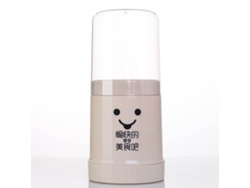 Palillero Con Tapa Antipolvo, Base Extraíble, Almacenamiento Ecológico, Plástico Beige.