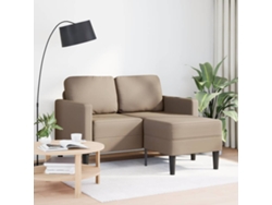Sofá de 2 plazas - Sofá para salón - Sofá de relax con chaise longue en forma de L de 125 cm, piel sintética HARLANV1