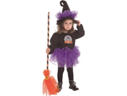 Disfraz de Niña DISFRAZZES Bruja Tutú Morado Y Negro (Talla: 5 a 7 años)