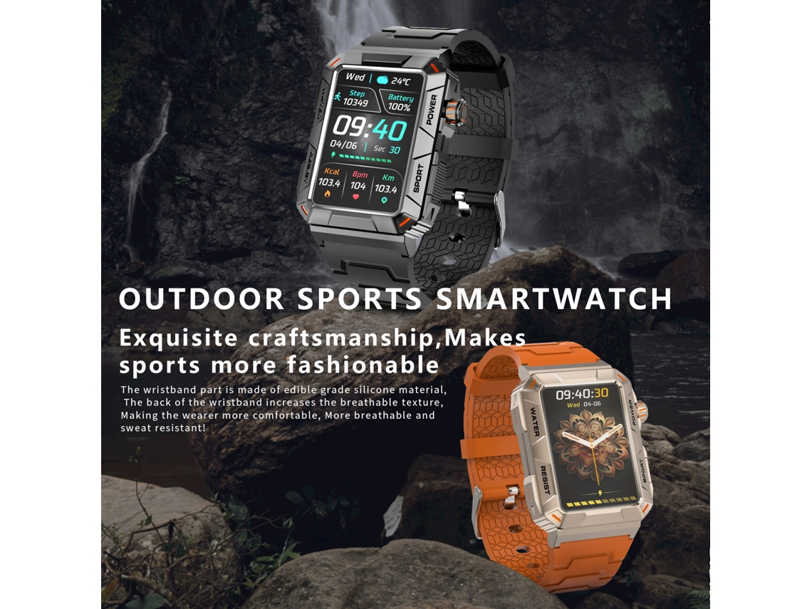 Reloj Inteligente Para Deportes Al Aire Libre, Ip67, Monitorización De La Salud, Bluetooth 5.2, Pantalla Ips De 1,57 Pulgadas Para Hombres Y Mujeres.
