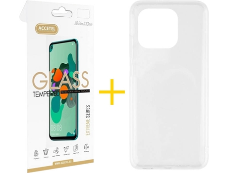 Kit Funda + Protector de Pantalla Xiaomi Mi 11 5G ACCETEL Liso 2 Transparente