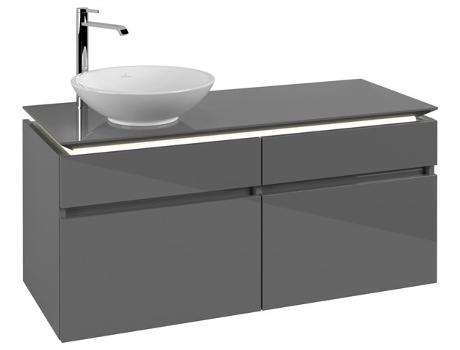 Villeroy &amp Boch Legato Vanity unit B580 1200x550x500mm lavabo a la izquierda iluminación LED