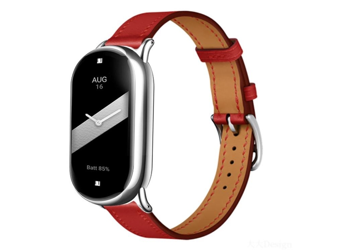 Correa para Xiaomi Smart Band 10/9/8 - Piel - Hebilla plateada fina