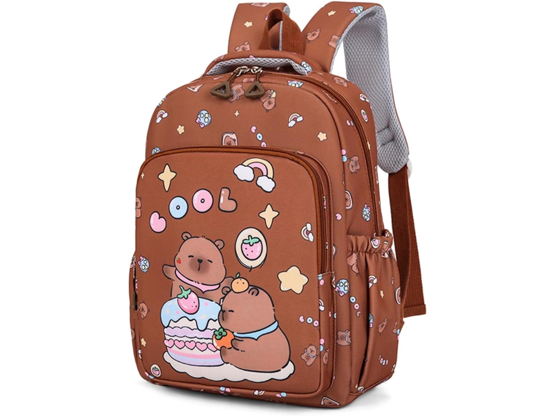 Mochila Escolar Capybara Con Lonchera Incorporada | Kit Completo Para Niñas Como Útiles Escolares