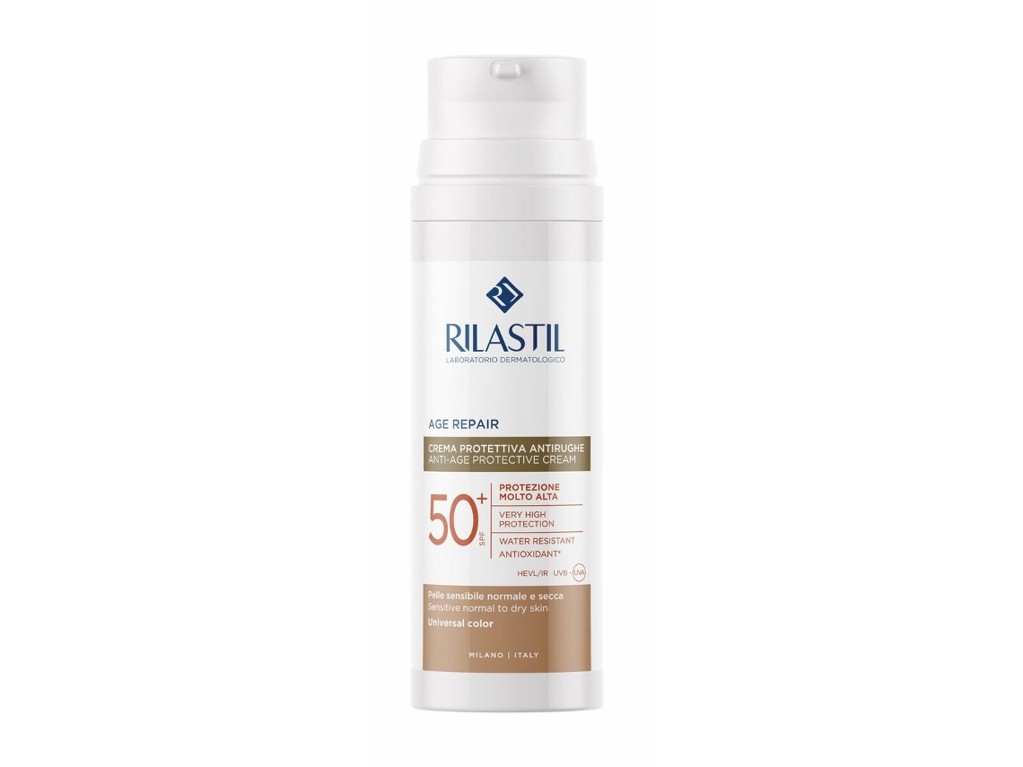 Protector Solar con Color RILASTIL Age Repair (50 ml - Piel Sensible - Spf 50+)