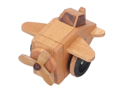 Caja de música de madera con forma de vehículo retro, juguete de regalo