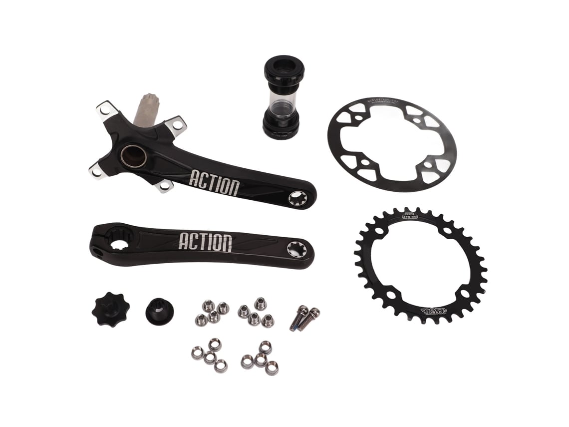 2026-kit De Biela De Bicicleta Con Caja Inferior Piñón 32t Ancho Estrecho Placa Protectora 32t-34t Para Mtb Y Bicicleta De Carretera