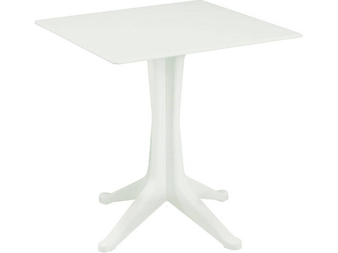 Mesa de Jardín PROGARDEN Poniente (Blanco - Polipropileno - 70x70x72 cm)