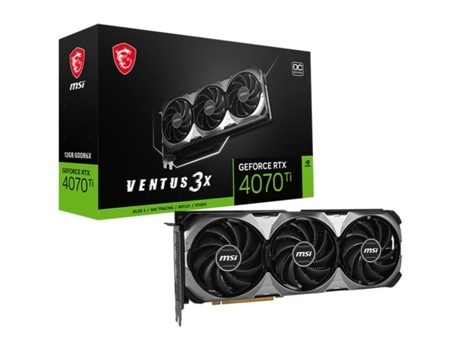 Tarjeta Gráfica MSI Geforce Rtx 4070 Ti Ventus 3X E1 Oc Geforce Rtx 4070 Ti Geforce Rtx 4070 12 Gb Ram 12 Gb