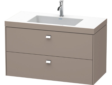 Lavabo para muebles DURAVIT Brioso c-bonded con subestructura de pared 100,0x48,0 cm 2 cajones incl. hueco para sifón y faldón sin rebosadero co