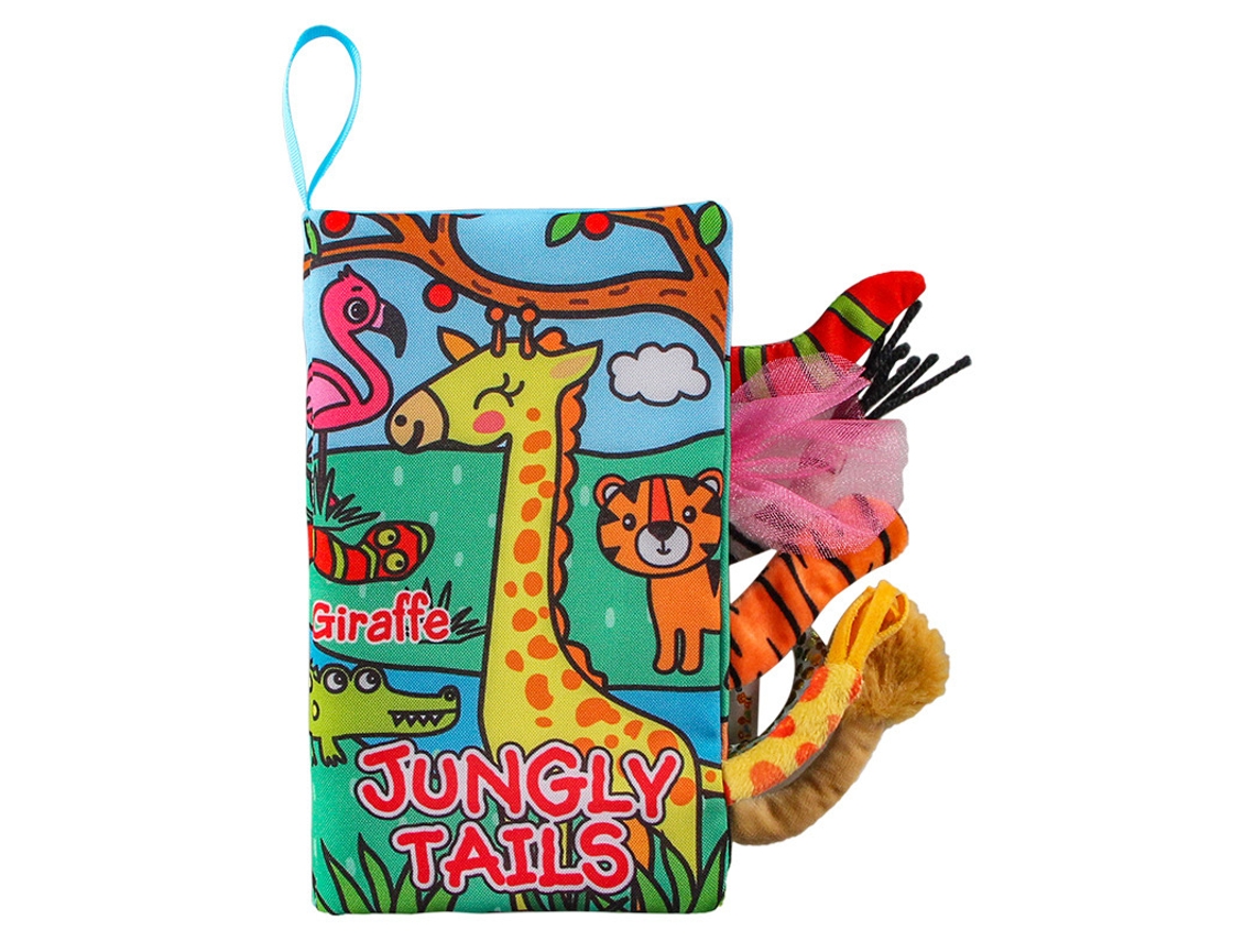 Libro de lienzo para bebés | Juego educativo con pegamento en forma de animal (jirafa) Czhhmart