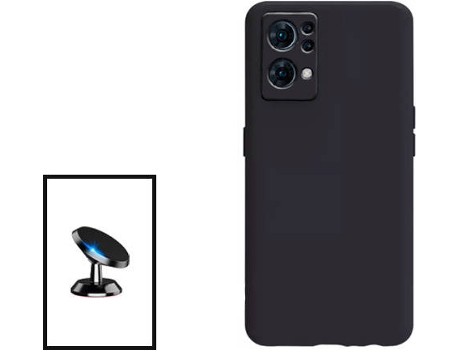 Kit Carcasa + Soporte Oppo Reno7 Pro 5G GIFT4ME Negro