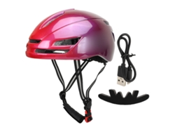 Rebe - capacete de bicicleta inteligente com luzes traseiras ajustáveis ultraleves para ciclismo Viagens Vermelho