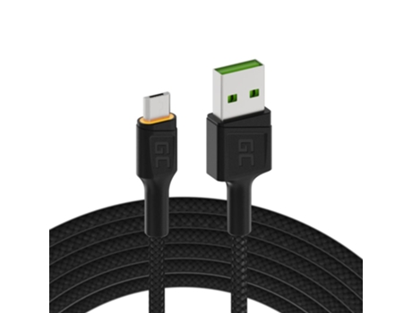 Cable Usb-A GREEN CELL Macho / Microusb Macho Qc 3.0 2M