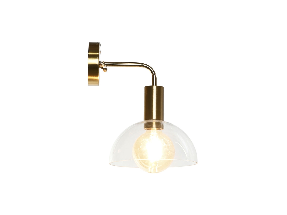 Lámpara de Pared DKD Home Decor 20 x 25 x 28 cm Cristal Dorado Metal 220 V 50 W Moderno